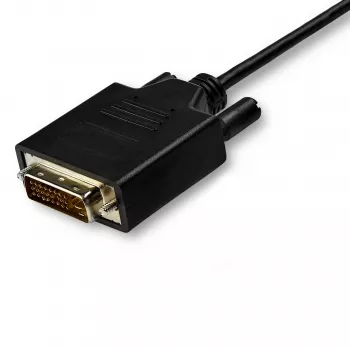 StarTech.com cable USB-C a DVI de 10ft (3m) – 1080p (Single Link) cable adaptador USB Type-C (DP Alt Mode HBR2) a vídeo digital DVI – funciona con Thunderbolt 3 – portátil a monitor/pantalla DVI