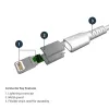 StarTech.com cable USB-A a Lightning blanco resistente de 3 pies (1m) – cable de carga/sincronización USB Type-A a Lightning de fibra aramida resistente para trabajos pesados – certificado Apple MFi iPad/iPhone 12