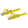 StarTech.com cable Ethernet CAT6 de 7,5m - amarillo cable Ethernet Gigabit CAT 6 - 250MHz 100W PoE RJ45 UTP cable de red/parcheo sin lengüeta con alivio de tensión probado individualmente