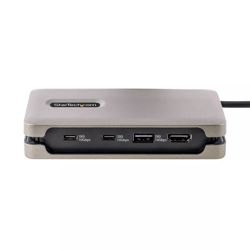 StarTech.com adaptador multipuerto USB-C, 4K 60Hz HDMI 2.0b, HDR, hub USB 3.2 Gen 2 10Gbps (2xUSB-C, 1xUSB-A), 100W PD Pass-Through, mini dock de viaje, cable de 12