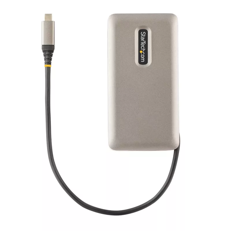 StarTech.com adaptador multipuerto USB-C, 4K 60Hz HDMI 2.0b, HDR, hub USB 3.2 Gen 2 10Gbps (2xUSB-C, 1xUSB-A), 100W PD Pass-Through, mini dock de viaje, cable de 12
