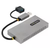 StarTech.com adaptador USB a dual HDMI, USB-A/C a 2 pantallas HDMI (1x 4K30Hz, 1x 1080p), dongle USB-A a C integrado, cable de 11 cm, adaptador USB 3.0 a pantalla HDMI, Windows y macOS