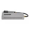 StarTech.com adaptador USB a dual HDMI, USB-A/C a 2 pantallas HDMI (1x 4K30Hz, 1x 1080p), dongle USB-A a C integrado, cable de 11 cm, adaptador USB 3.0 a pantalla HDMI, Windows y macOS