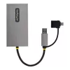 StarTech.com adaptador USB a dual HDMI, USB-A/C a 2 pantallas HDMI (1x 4K30Hz, 1x 1080p), dongle USB-A a C integrado, cable de 11 cm, adaptador USB 3.0 a pantalla HDMI, Windows y macOS