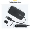 StarTech.com adaptador USB a dual HDMI, USB-A/C a 2 pantallas HDMI (1x 4K30Hz, 1x 1080p), dongle USB-A a C integrado, cable de 11 cm, adaptador USB 3.0 a pantalla HDMI, Windows y macOS