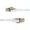 StarTech.com cable de fibra óptica conmutables LC a LC (UPC) OM4 de 5m (16.4ft) 50/125µm, 100G, cambio de polaridad sin herramientas, baja pérdida de inserción – cable jumper de fibra LSZH