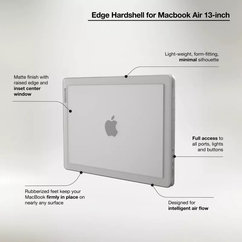 Incase Edge funda rígida con Makrolon® para MacBook Air de 13