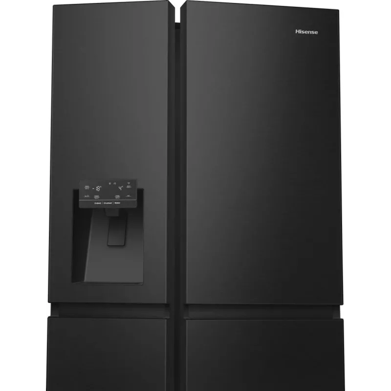 Hisense RS818N4TFC Frigorífico side-by-side Independiente 632 L Negro, Acero inoxidable