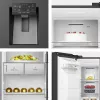 Hisense RS818N4TFC Frigorífico side-by-side Independiente 632 L Negro, Acero inoxidable