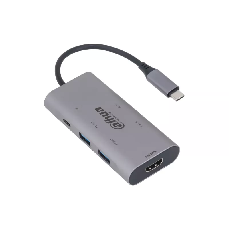 Dahua Technology Docking station 7 en 1 USB 3.1 Type-C a USB 3.0 + HDMI + SD/TF + PD