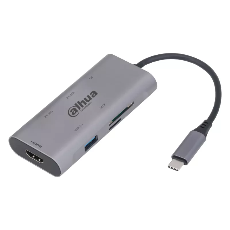 Dahua Technology Docking station 7 en 1 USB 3.1 Type-C a USB 3.0 + HDMI + SD/TF + PD