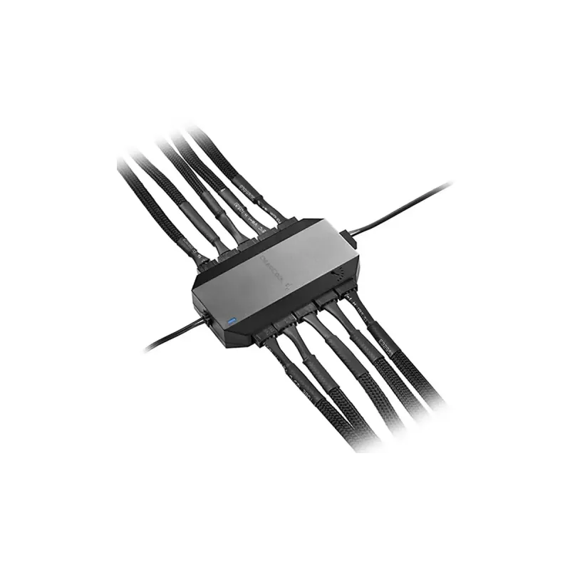 Controlador de ventiladores DeepCool FH-10, conector de ventilador de 4 pines, negro, 80×46×15 mm