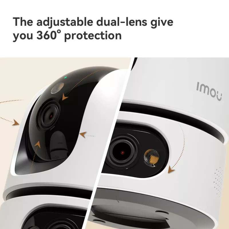 Cámara de vigilancia IP IMOU Ranger Dual Pro 6MP — interior, sobremesa, 2304×1296, 3,6mm, zoom digital 8×, ángulo de visión 91°×47°