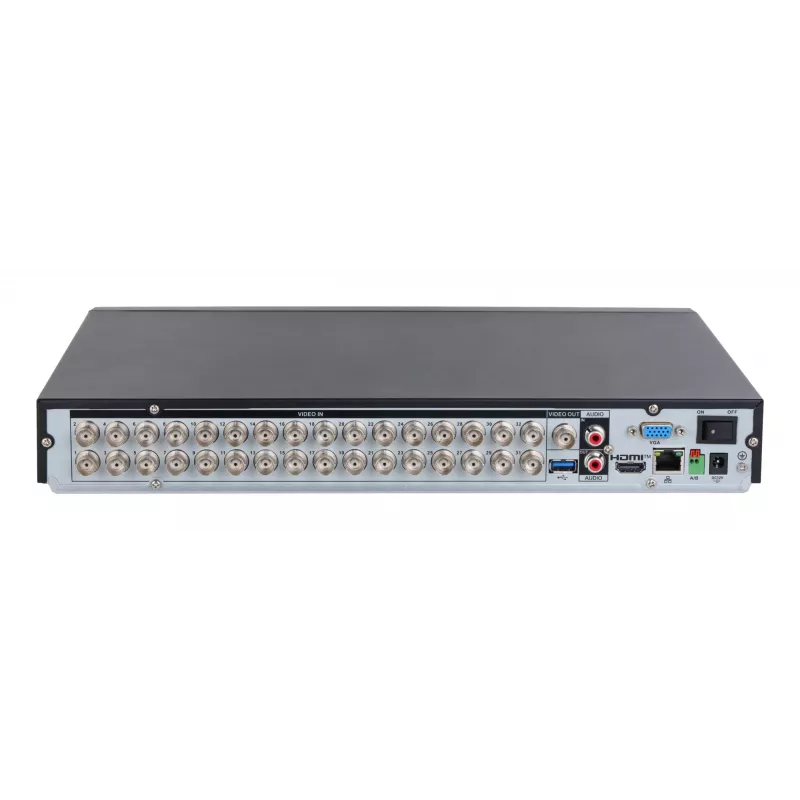 DVR Penta-brid 5MP/1080P 1U de 32 canales Dahua XVR5232AN-I3/T, 2×SATA, WizSense, negro