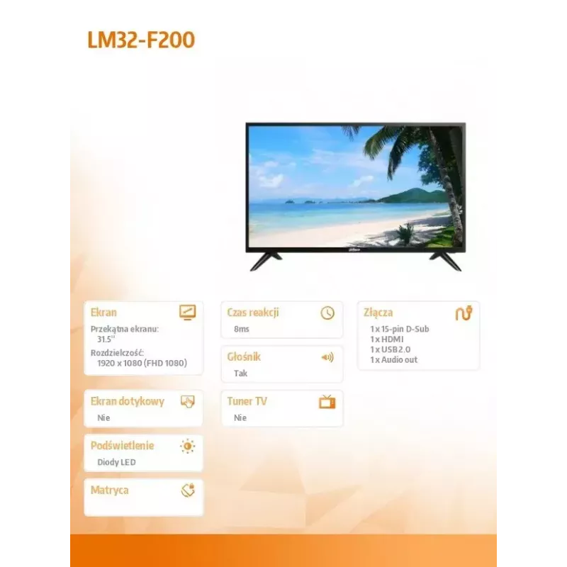 Monitor LCD DAHUA LM32-F200 31,5