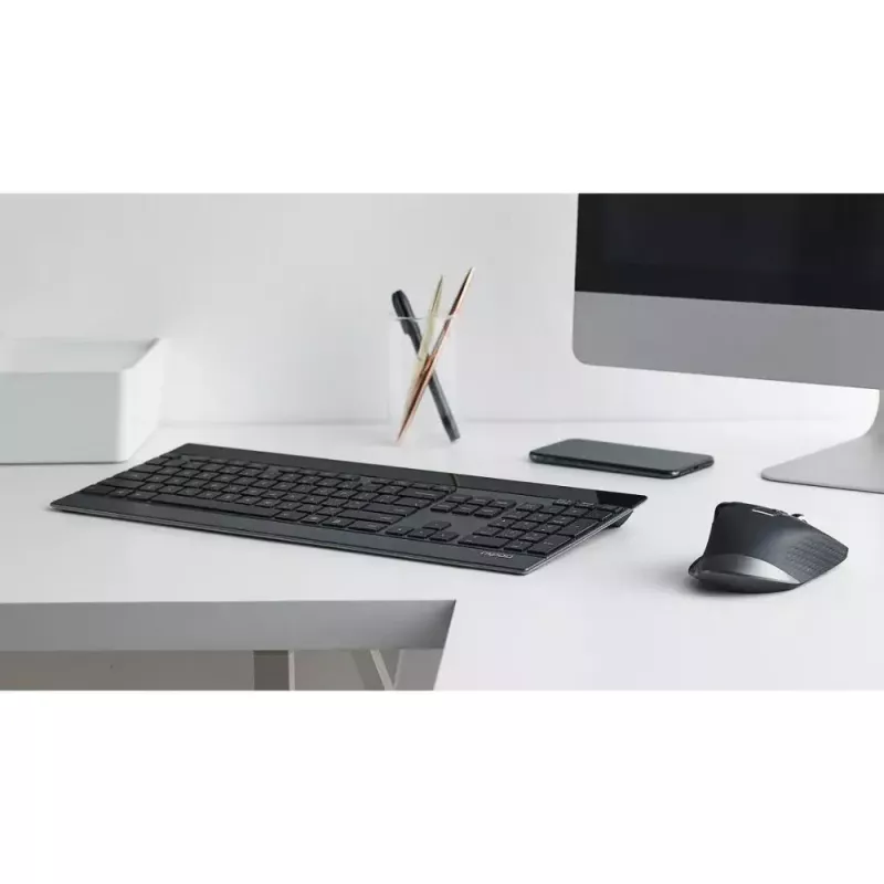 Teclado y ratón Rapoo 9900m Office QWERTZ Negro