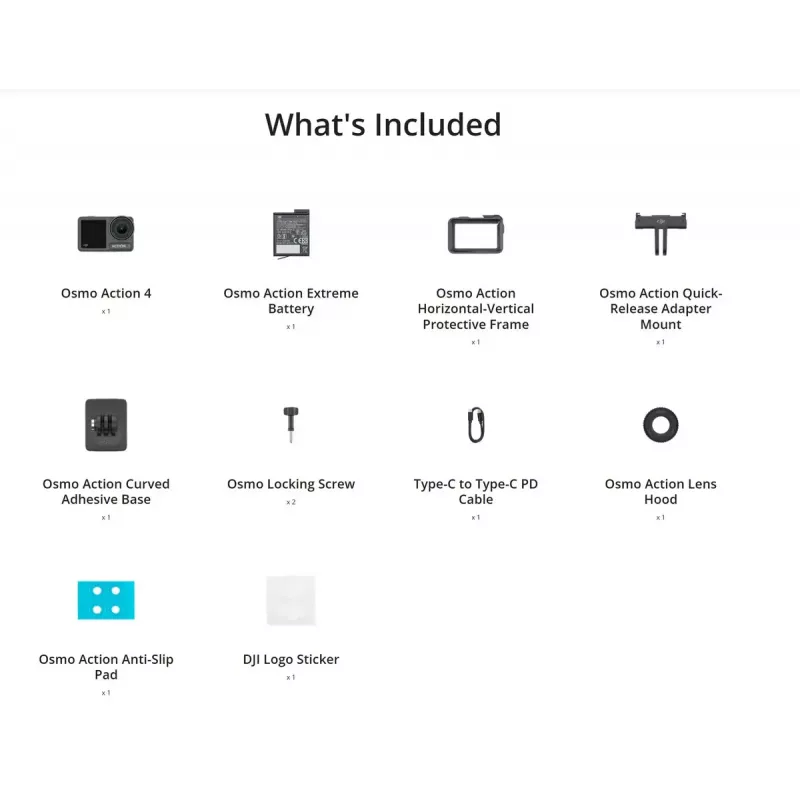 Cámara de acción DJI Osmo Action 4 – 4K Ultra HD, sensor CMOS, campo de visión 155°, MicroSD hasta 512 GB, sumergible 18 m, 145 g