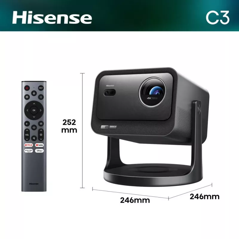 Proyector HISENSE C3 4K Trichroma Laser Beamer 2500 lúmenes ANSI, modelo 20017736
