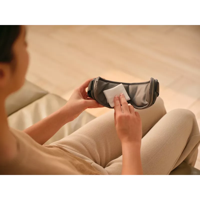Masajeador de ojos SKG ES500, alimentado por batería, masaje por compresión, función de calor, 10 W, gris