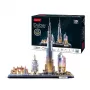 Puzle 3D CubicFun City Line Dubai LED, 182 piezas, 532×48 mm, a partir de 10 años