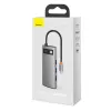Baseus Metal Gleam USB 3.2 Gen 1 Type-C gris 100 W Power Delivery 4K Ultra HD