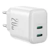Fuente de alimentación Joyroom JR-TCF12 Dual-Port 20W (USB-C x2) blanco