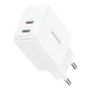 Fuente de alimentación Joyroom JR-TCF12 Dual-Port 20W (USB-C x2) blanco