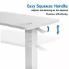 Mesa de altura regulable up up W-1-20TMF — Blanca, mesa de trabajo de altura regulable