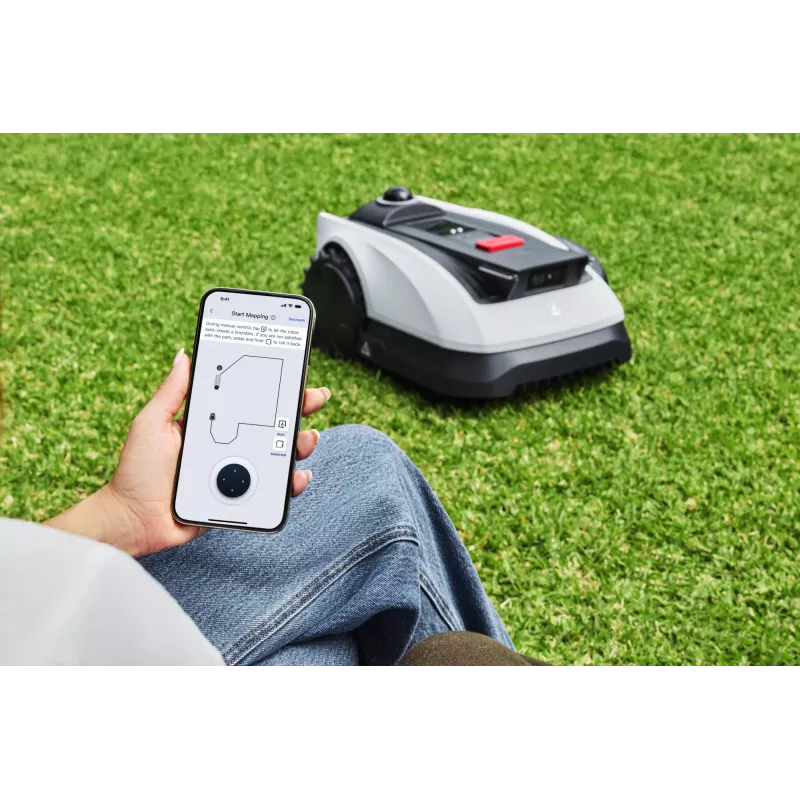 Ecovacs GOAT O1200 LiDAR PRO EU cortacésped robótico a batería negro, blanco