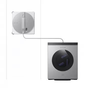 Robot limpiacristales Ecovacs WINBOT W3 OMNI, batería 4500 mAh, 270×270×76 mm, plata/blanco
