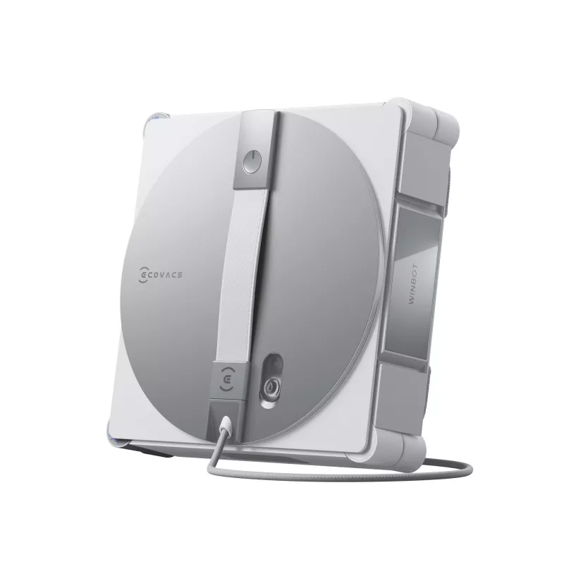 Robot limpiacristales Ecovacs WINBOT W3 OMNI, batería 4500 mAh, 270×270×76 mm, plata/blanco