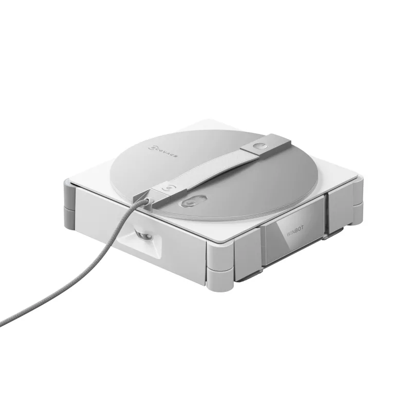Robot limpiacristales Ecovacs WINBOT W3 OMNI, batería 4500 mAh, 270×270×76 mm, plata/blanco