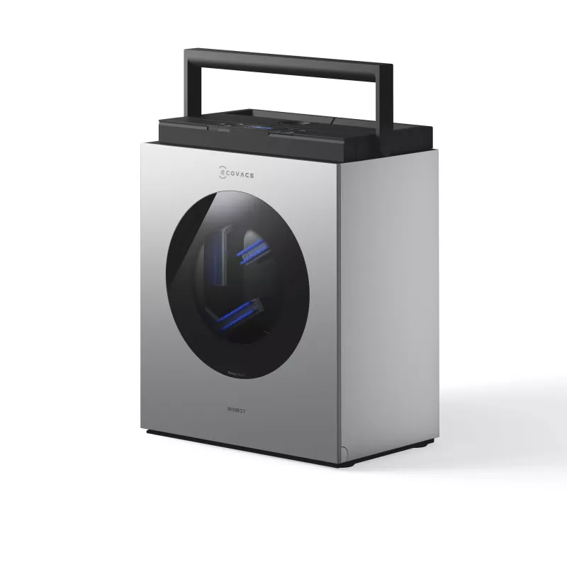 Robot limpiacristales Ecovacs WINBOT W3 OMNI, batería 4500 mAh, 270×270×76 mm, plata/blanco
