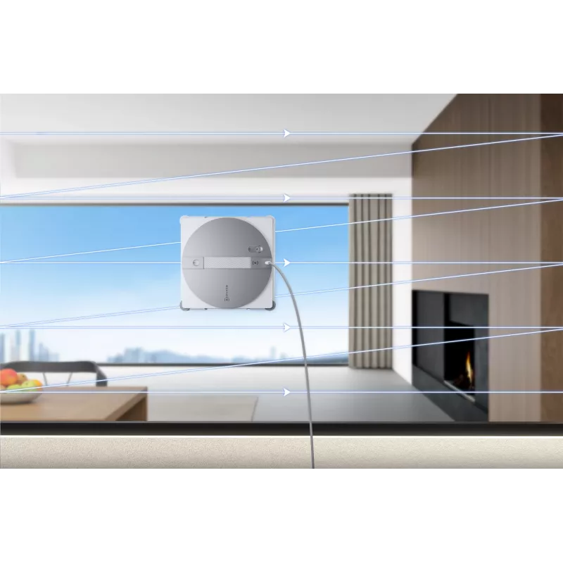Robot limpiacristales Ecovacs WINBOT W3 OMNI, batería 4500 mAh, 270×270×76 mm, plata/blanco