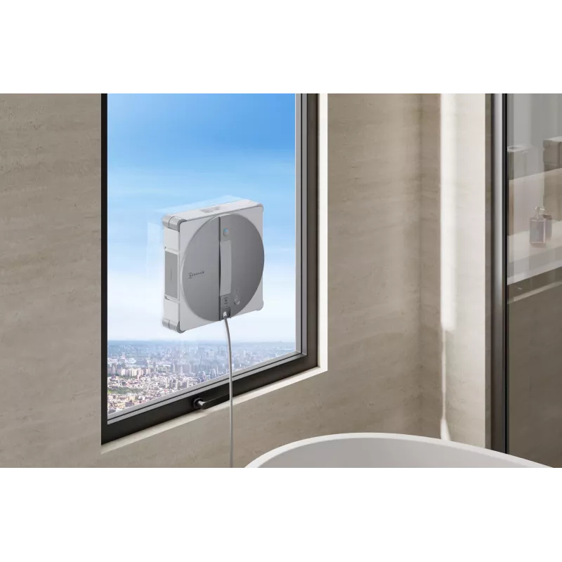 Robot limpiacristales Ecovacs WINBOT W3 OMNI, batería 4500 mAh, 270×270×76 mm, plata/blanco
