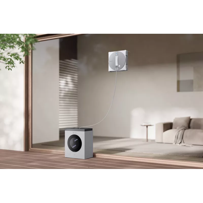 Robot limpiacristales Ecovacs WINBOT W3 OMNI, batería 4500 mAh, 270×270×76 mm, plata/blanco