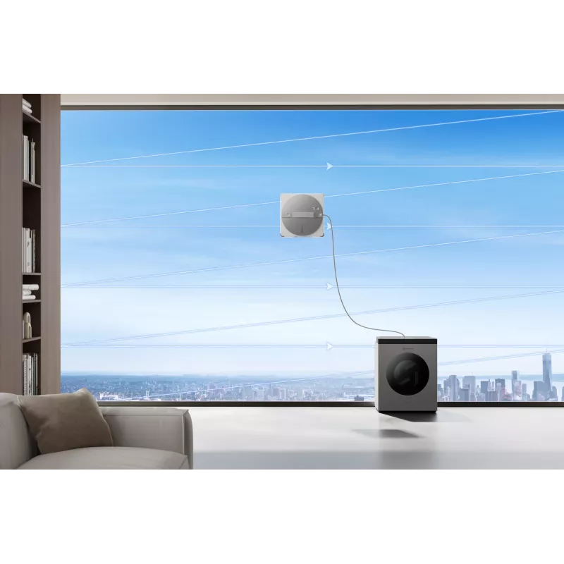 Robot limpiacristales Ecovacs WINBOT W3 OMNI, batería 4500 mAh, 270×270×76 mm, plata/blanco