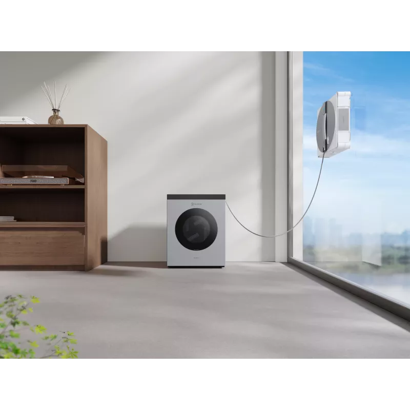 Robot limpiacristales Ecovacs WINBOT W3 OMNI, batería 4500 mAh, 270×270×76 mm, plata/blanco