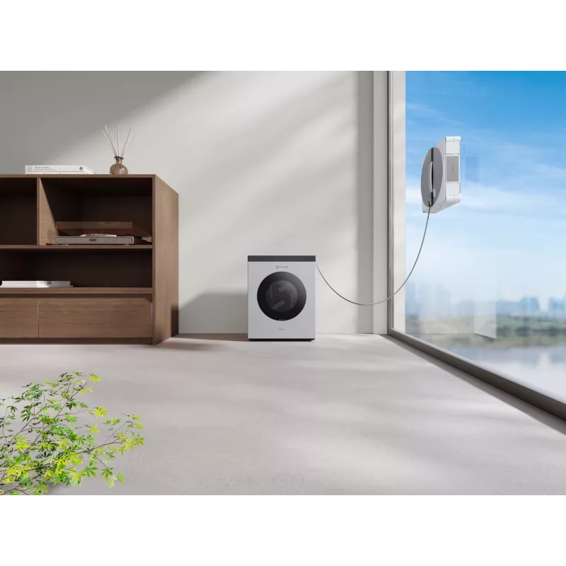 Robot limpiacristales Ecovacs WINBOT W3 OMNI, batería 4500 mAh, 270×270×76 mm, plata/blanco