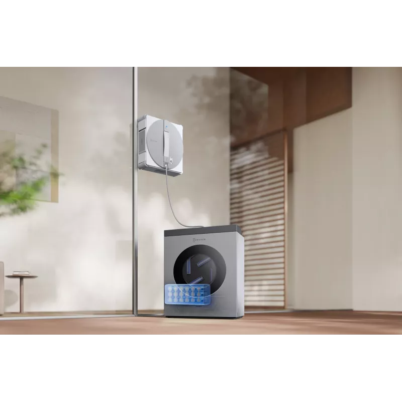 Robot limpiacristales Ecovacs WINBOT W3 OMNI, batería 4500 mAh, 270×270×76 mm, plata/blanco