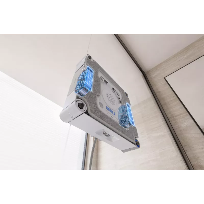 Robot limpiacristales Ecovacs WINBOT W3 OMNI, batería 4500 mAh, 270×270×76 mm, plata/blanco