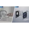 Robot limpiacristales Ecovacs WINBOT W3 OMNI, batería 4500 mAh, 270×270×76 mm, plata/blanco