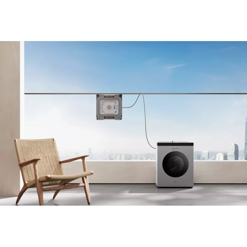 Robot limpiacristales Ecovacs WINBOT W3 OMNI, batería 4500 mAh, 270×270×76 mm, plata/blanco