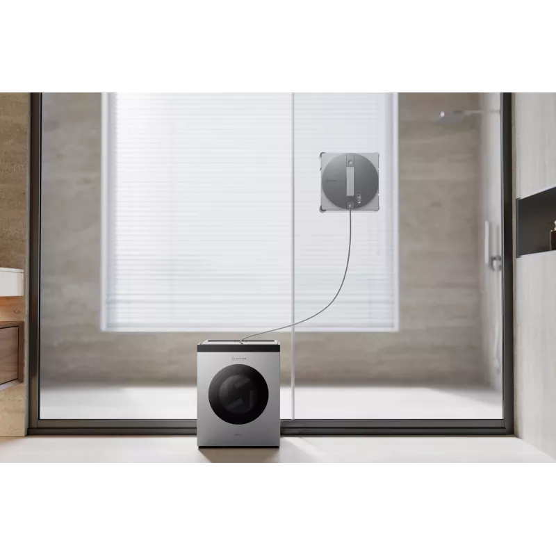 Robot limpiacristales Ecovacs WINBOT W3 OMNI, batería 4500 mAh, 270×270×76 mm, plata/blanco