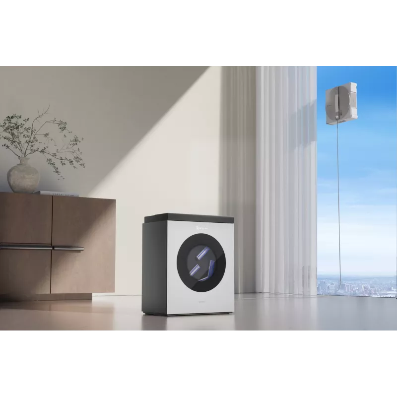 Robot limpiacristales Ecovacs WINBOT W3 OMNI, batería 4500 mAh, 270×270×76 mm, plata/blanco