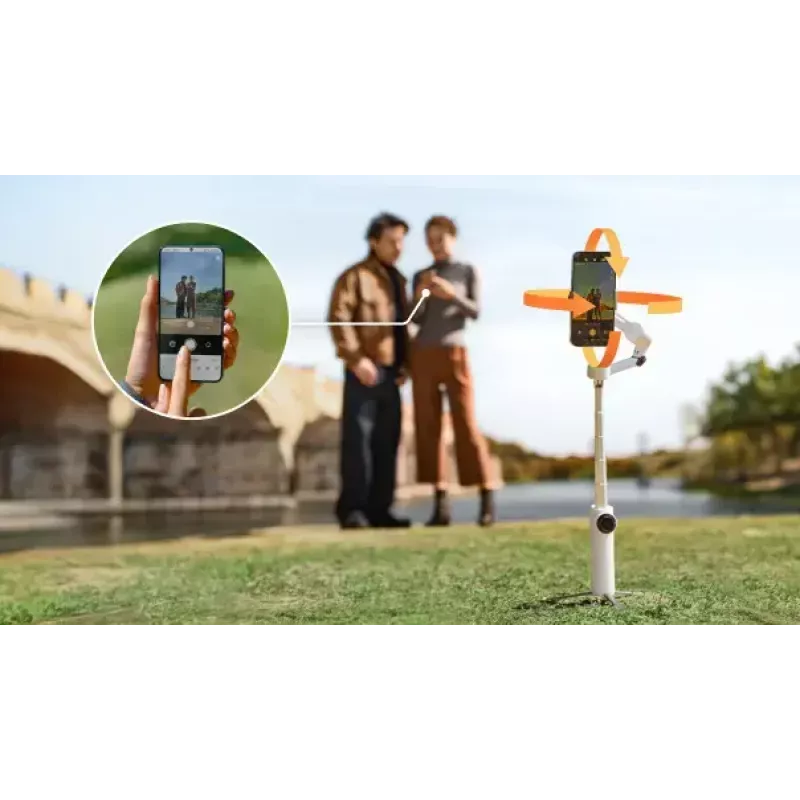 Estabilizador de cámara para smartphone Insta360 Flow 2 Pro Creator Bundle rotación 360°