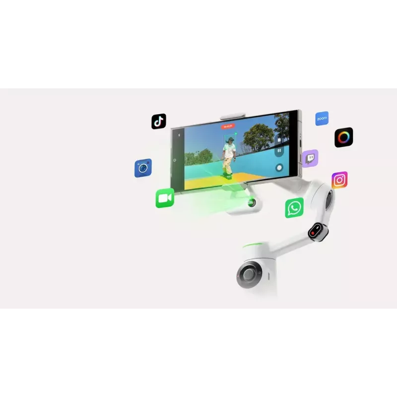 Estabilizador de cámara para smartphone Insta360 Flow 2 Pro Creator Bundle rotación 360°