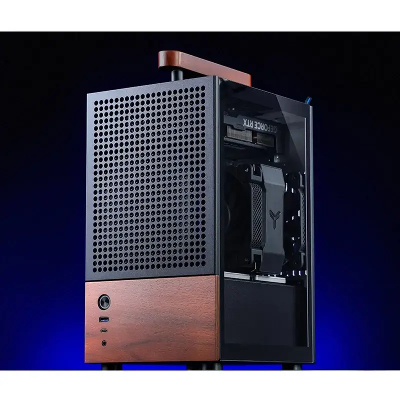 Caja de PC Jonsbo T6, mini-torre, Mini-ITX, negra