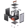 Caja de PC Jonsbo T6, mini-torre, Mini-ITX, negra