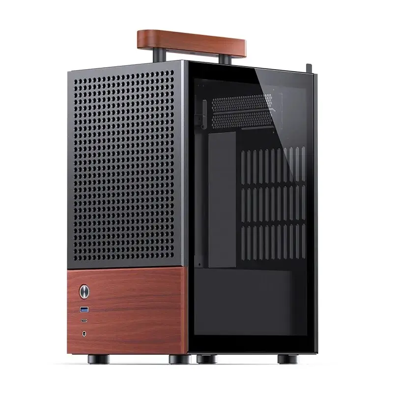 Caja de PC Jonsbo T6, mini-torre, Mini-ITX, negra